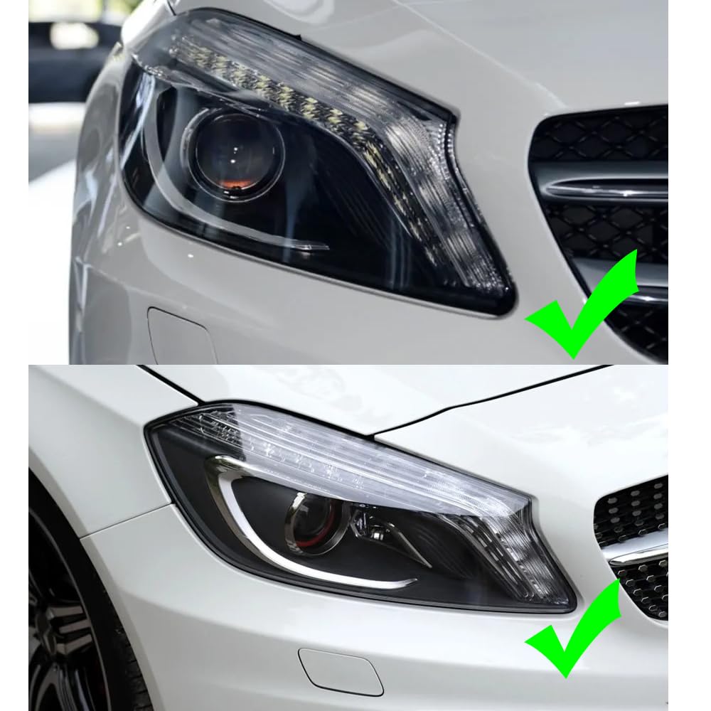 Cubierta de lente de faro de coche compatible con Benz W176 Clase A A180