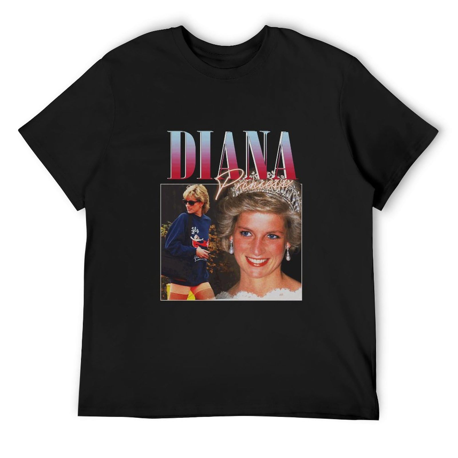 Princess Diana Rap Hip Hop Princess Diana 90s Retro T-Shirt Black L