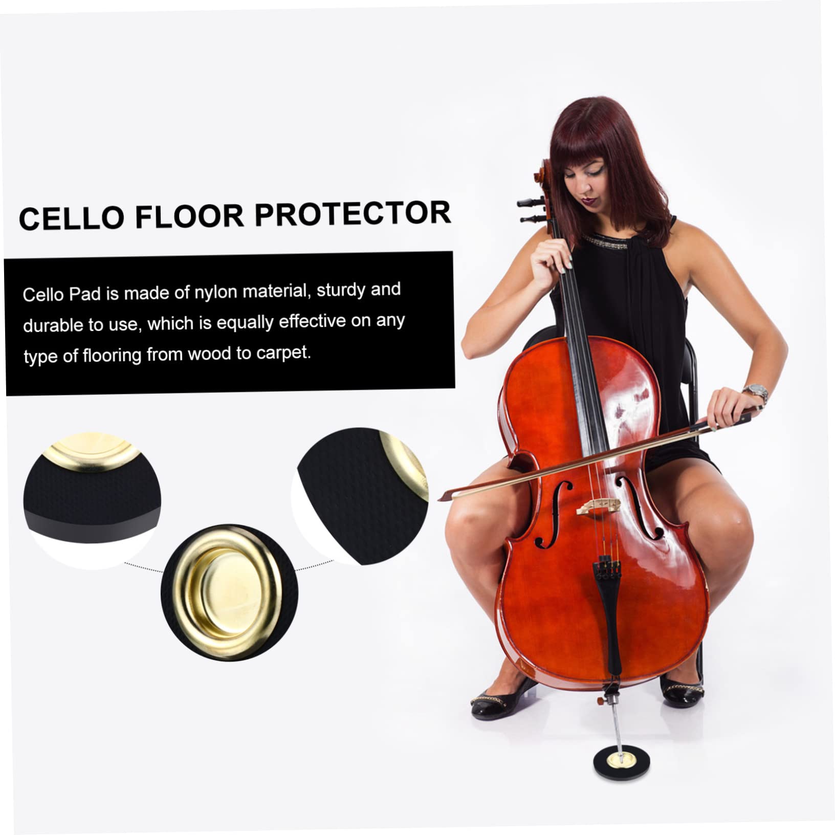 SHOWERORO Nylon Cello Anti-slip Mat Endpin Rest for Floor Slide Proof Pad Violoncello Accessory Floor Protector