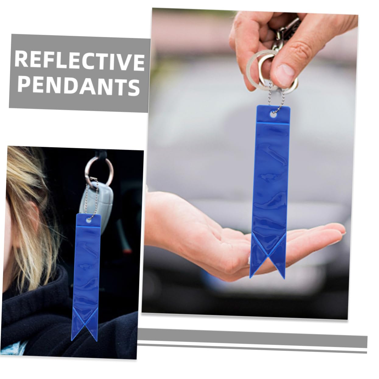 Toddmomy Stylish Reflective Pendant Keychain Feature 10/Pack PVC Material Boys and Girls Keyring Backpack Accessories