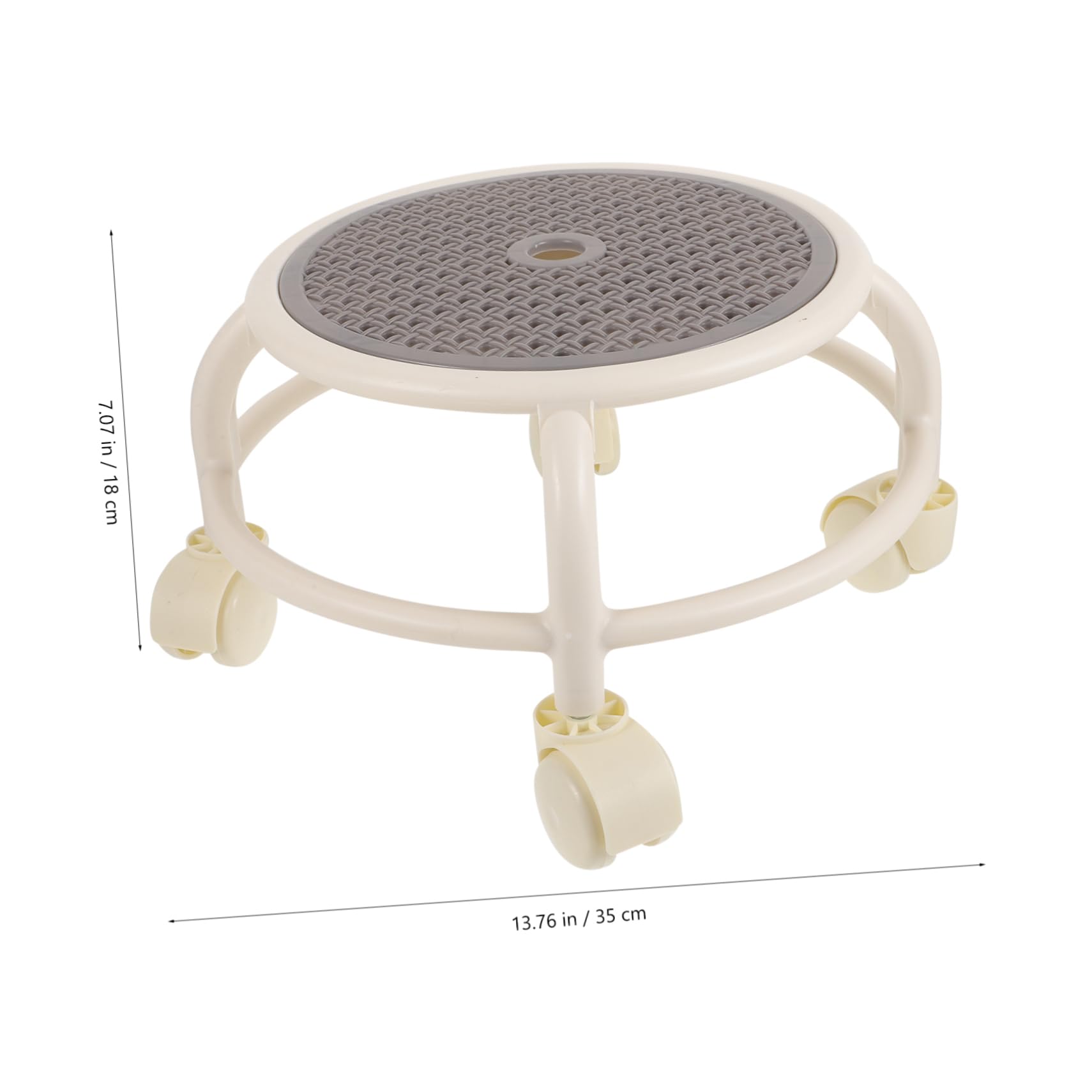 Angoily Tabouret Confortable Roulette Rond et à Forte Capacité avec Plastique de Charge pour Pédicure à Domicile Usage Garçon et Filles