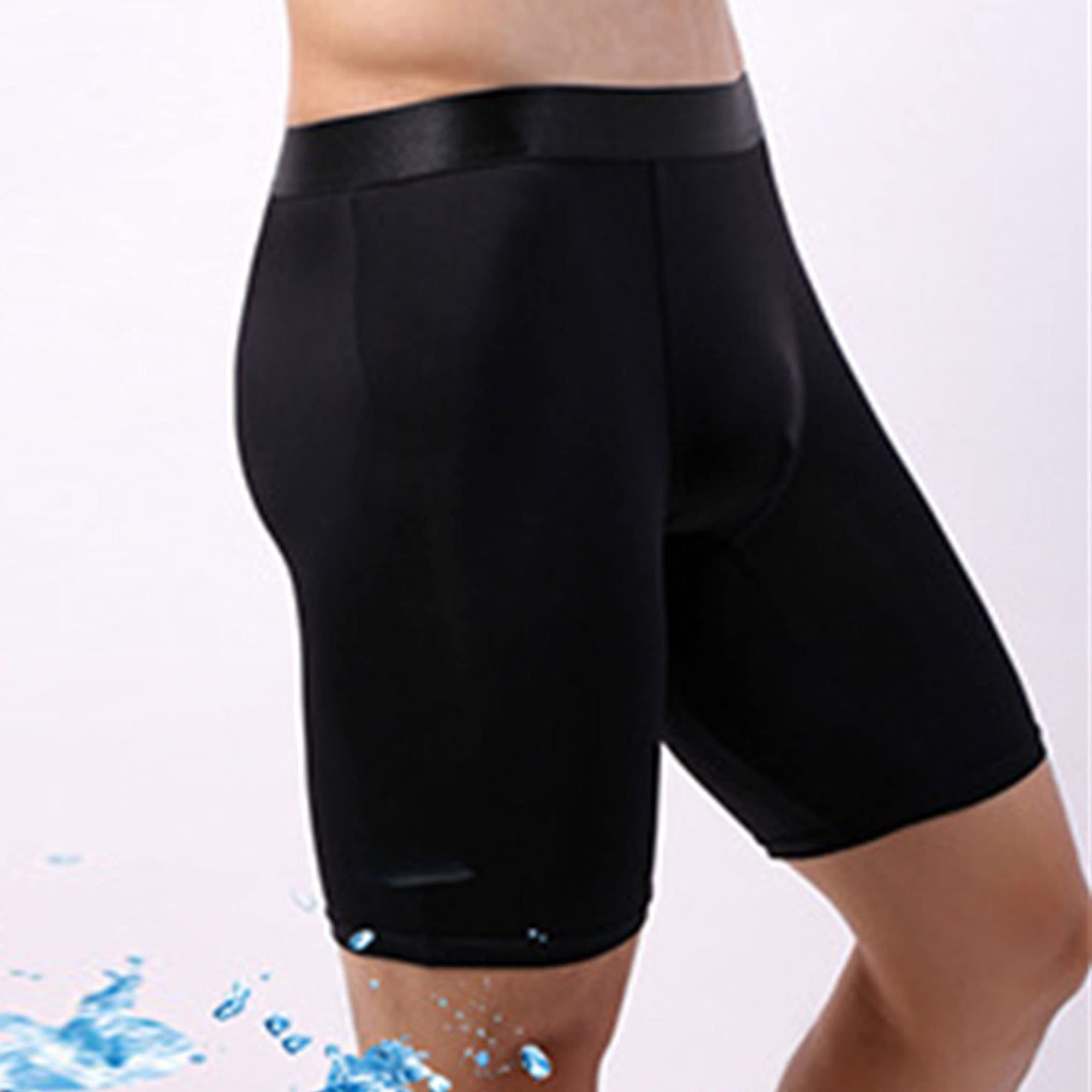 JEKE-DG Mens Underwear Boxer Briefs Soft Comfortable Viscose Underwear Stretch Moisture-Wicking Breathable, Multipack (5X-Large,Black-5PC)