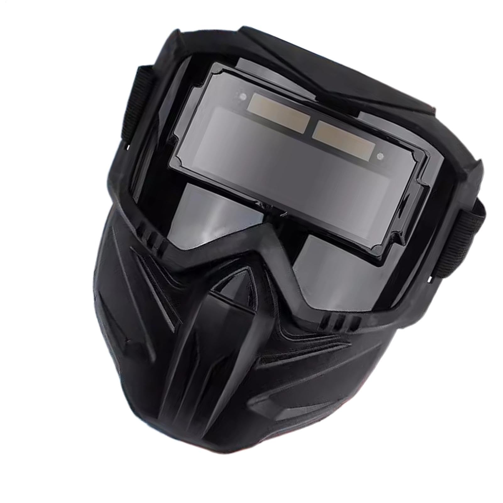 Casco di saldatura a oscurità automatica, casco da saldatura a vista grande | Maschera di saldatura elettrica antirifera radiazione anti-UV staccabile,Protezione da protezione per gli occhi che il cal