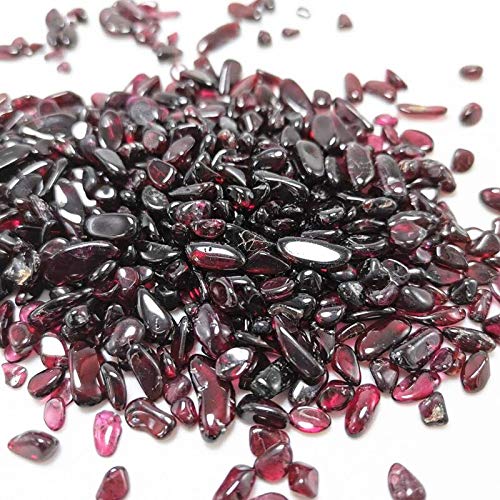 100g レッドガーネット 水晶 研磨石 岩砂利 GemE04 石・鉱物