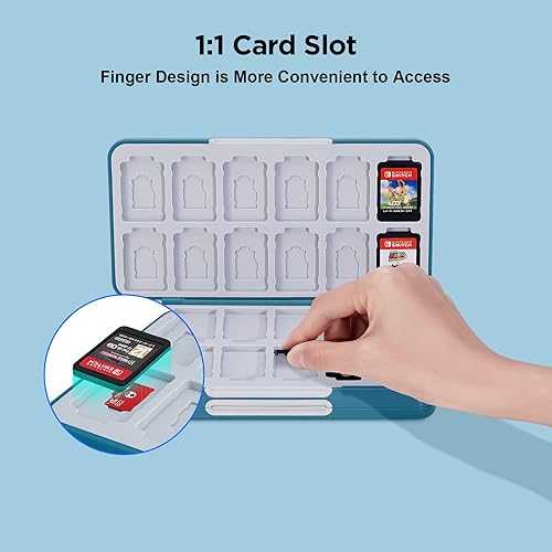 Miniatura 5 de JINGDU 48-Slot Switch Game Card Case Compatible with Switch Game Cards & micro SD Cards, the Games Holder Organizer Suitable for Switch, Lite & OLED