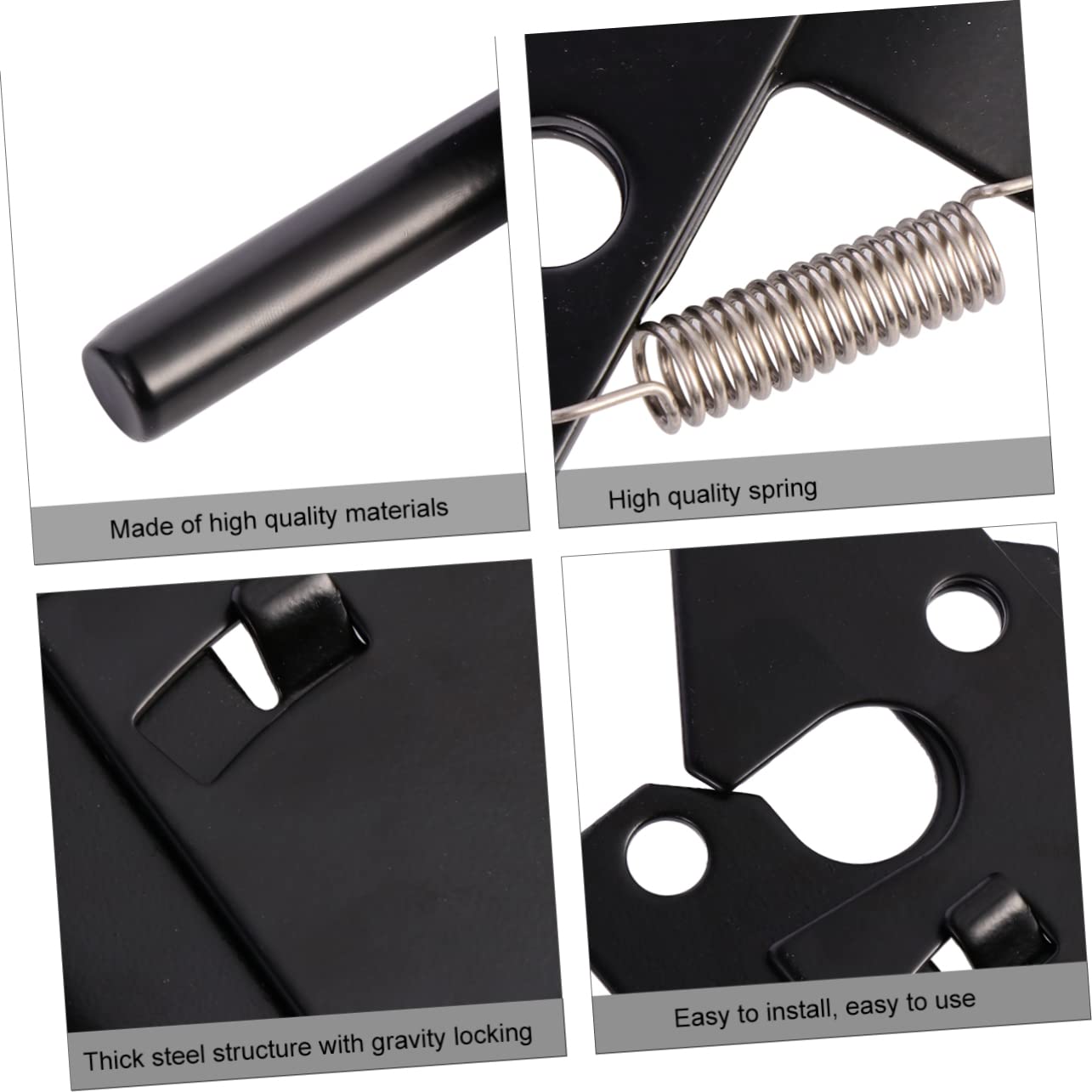 DOITOOL Loquet De Portail Autobloquant En Fer Avec Attaches Pour Clôture En Bois Loquet Automatique Facile À Installer