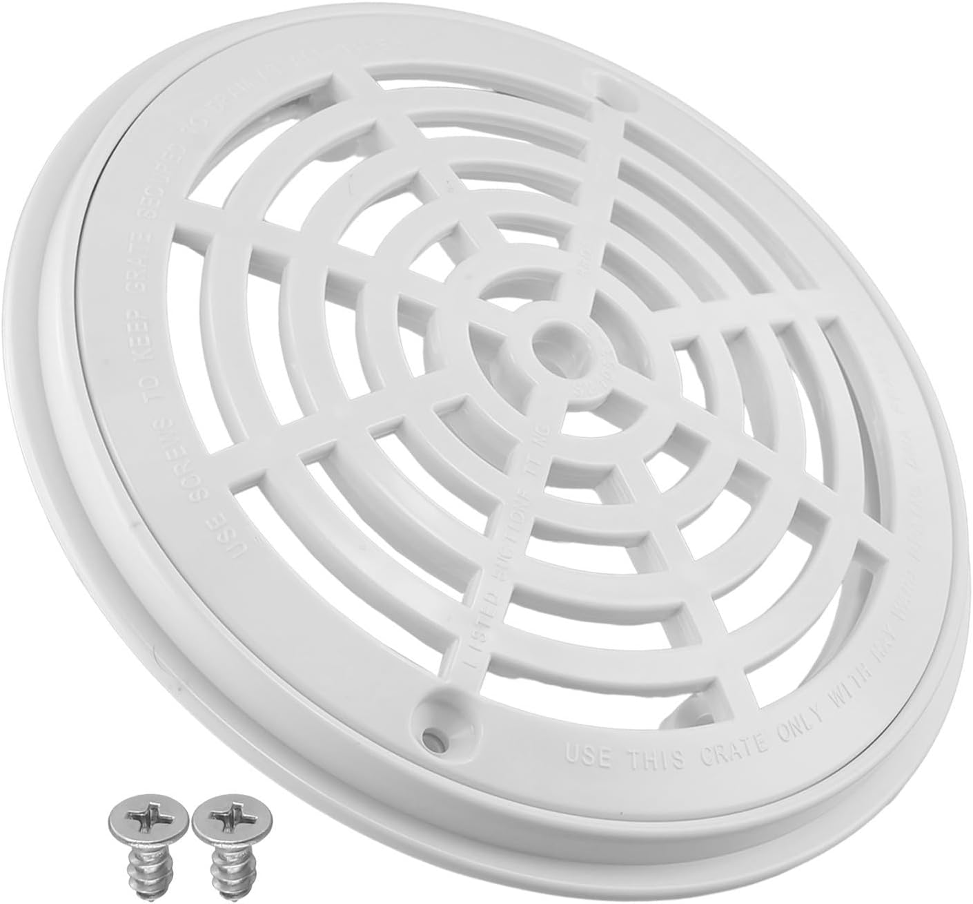 8Inch Pool Main Drain Cover the Top Grate Bottom Mounting