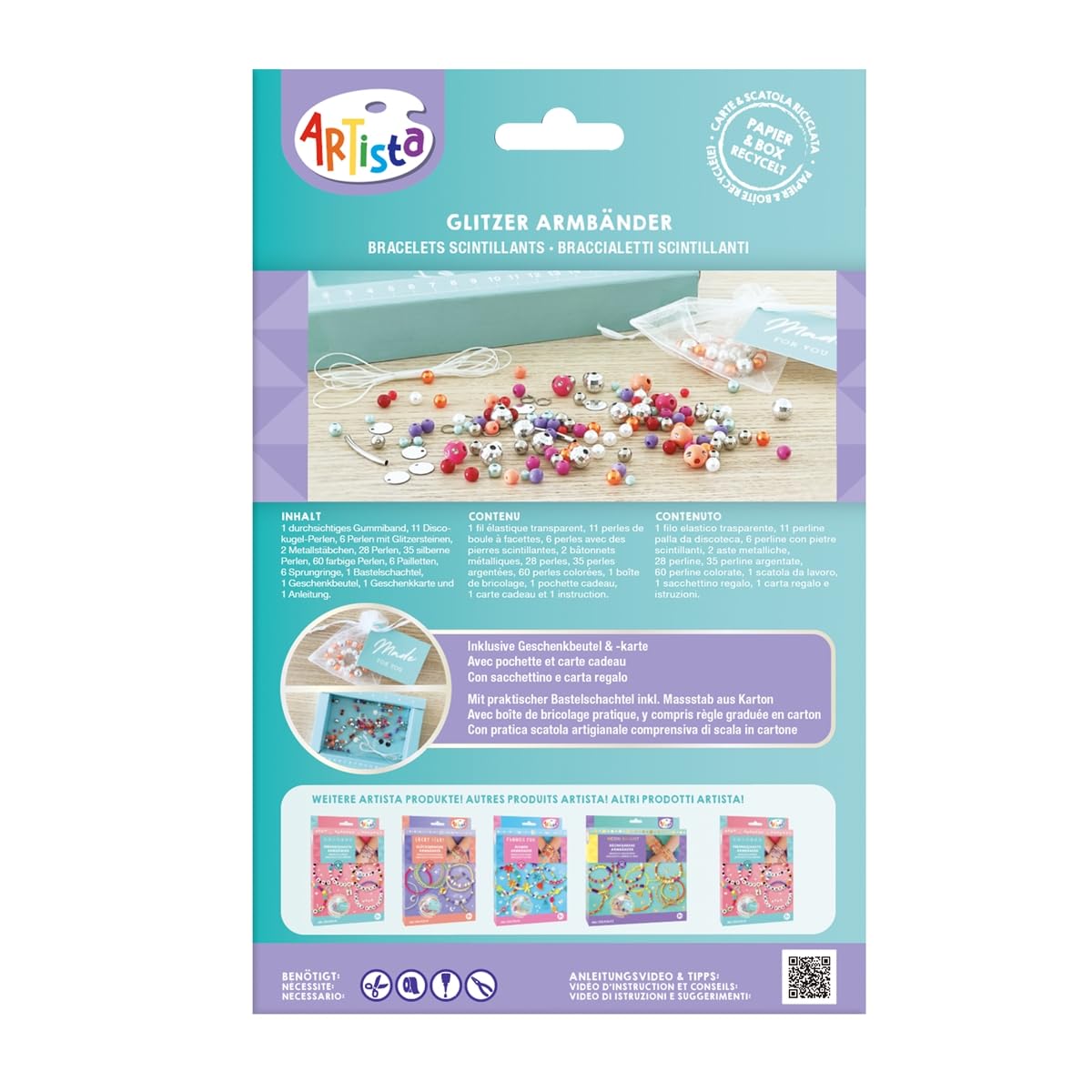 ARTISTA Set Di Gioielli Fai Da Te Per Bambini Dagli 8 Anni In Su - Crea 13 Braccialetti A Tema Spiaggia Con Perline A Forma Di Stelle Marine E Conchiglie - 3