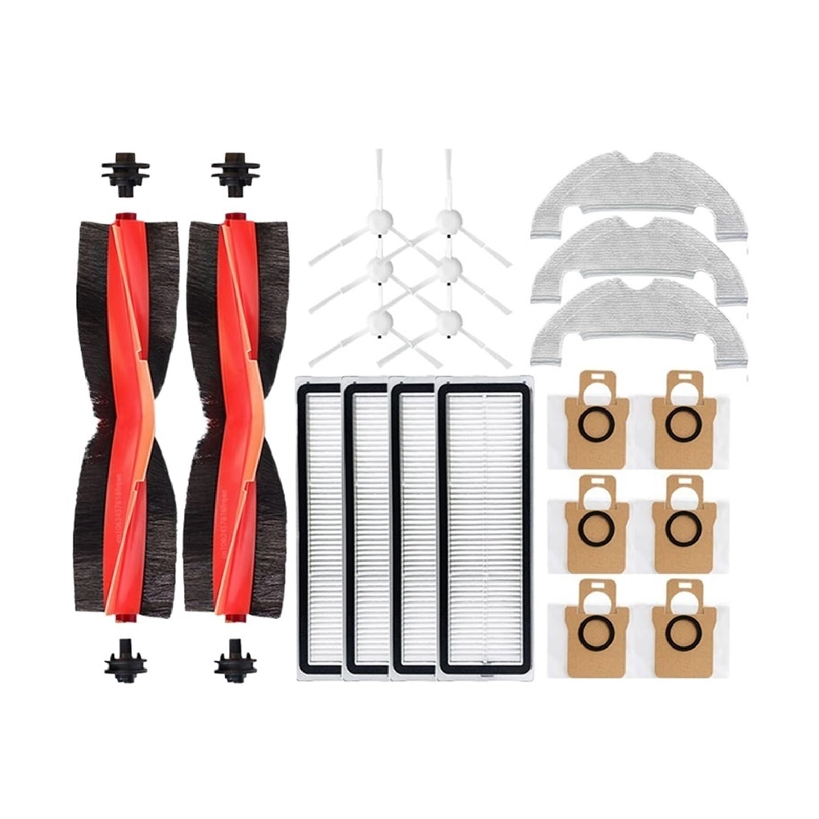 Sac à poussière lavable et filtre de brosse latérale pour entretien robot Xiaomi X10