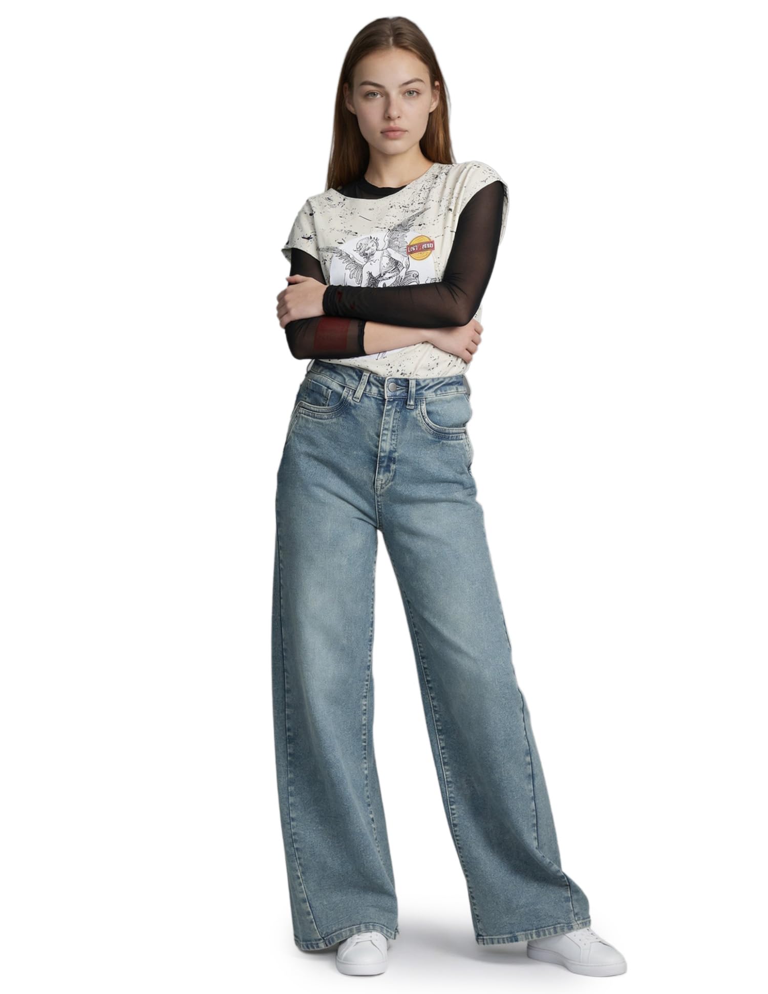flying machine Women's Baggy Fit Jeans| Solid | High Rise | Stretchable | Jeans for Woman-picture-30