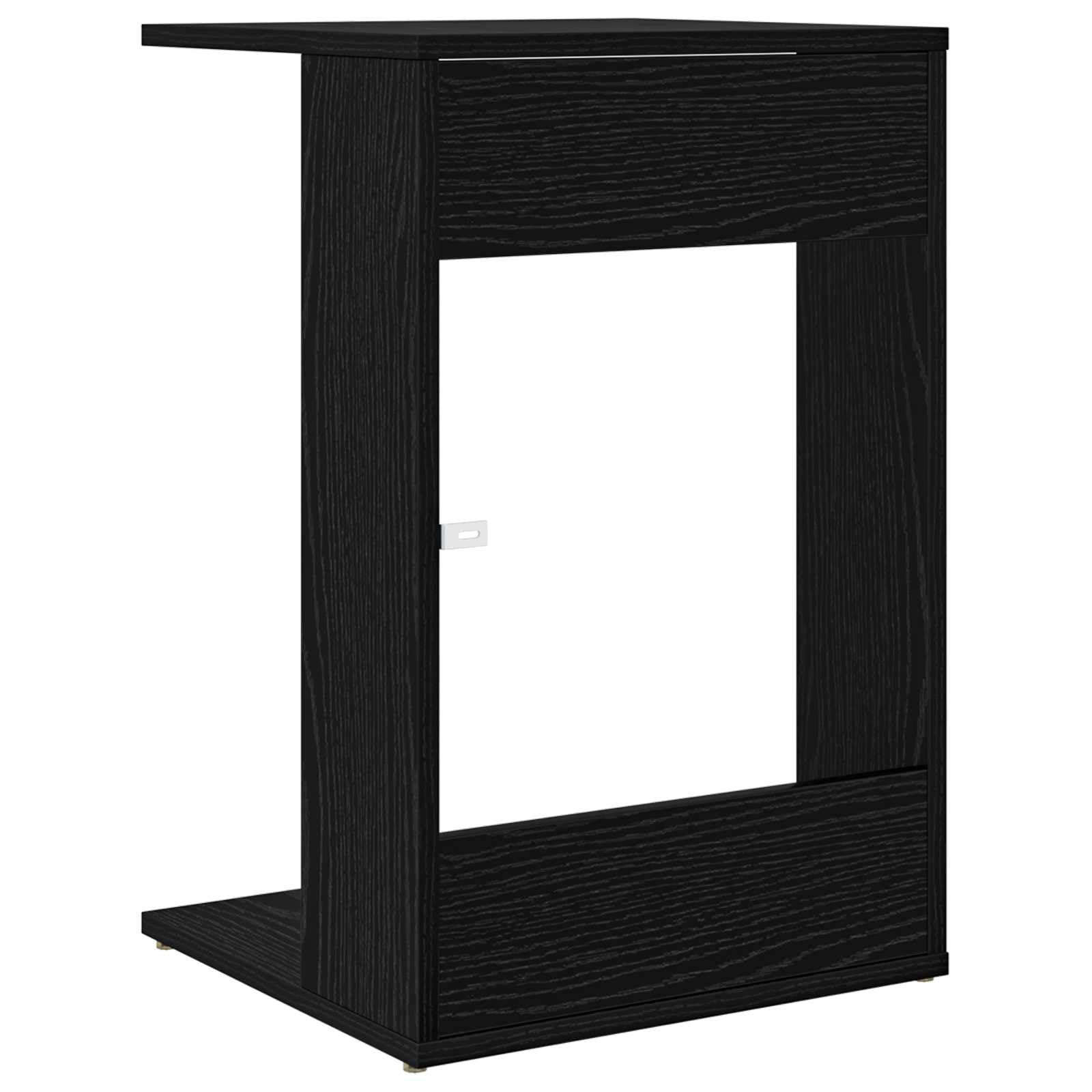 Mesa auxiliar de madera de roble negro, 40 x 38 x 62,5 cm, rectangular, para salón, sofá, dormitorio, pasillo, con montaje, mesa de centro estable y mesita de noche