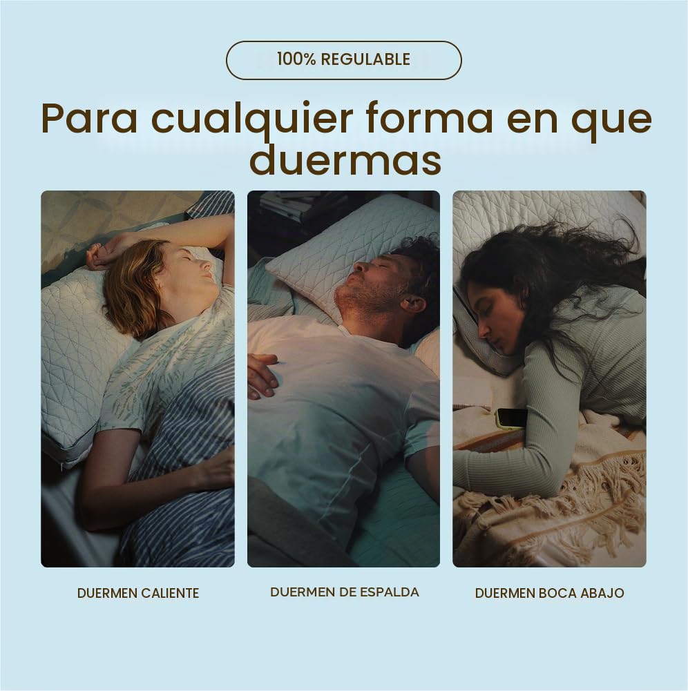 Coop Home Goods Eden Cool - Almohada Ajustable, tamaño King, Espuma viscoelástica Ajustable con infusión de Gel, Tela Lulltra Suave y Transpirable, Ideal para Todos los Que Duermen - Certificado