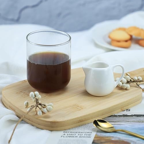 Miniatura 6 de Sizikato Mini crema clásica de cerámica blanca pura con asa, jarra de crema de leche de café pequeño, 2 uds. 3.4 oz