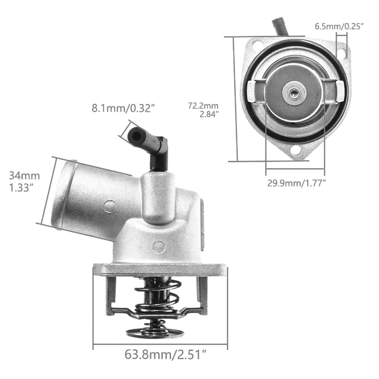 Obudowa termostatu chłodzenia silnika samochodowego, akcesoria do Opel Meriva, Vectra BC, Zafira AB, Astra 1338420, 96414627, 1338003