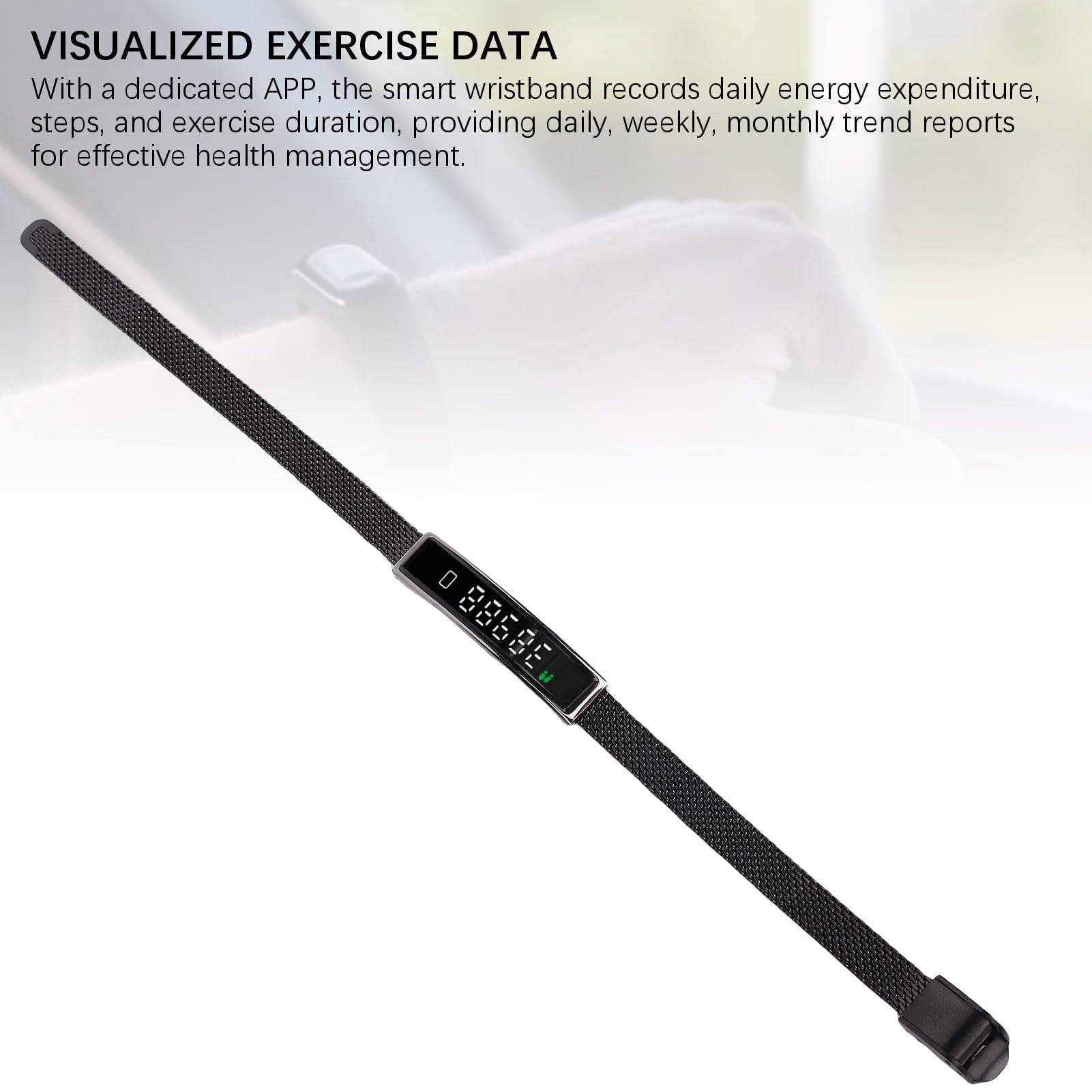 Braccialetto Smart Fitness Tracker, Bluetooth 5.3 con Design