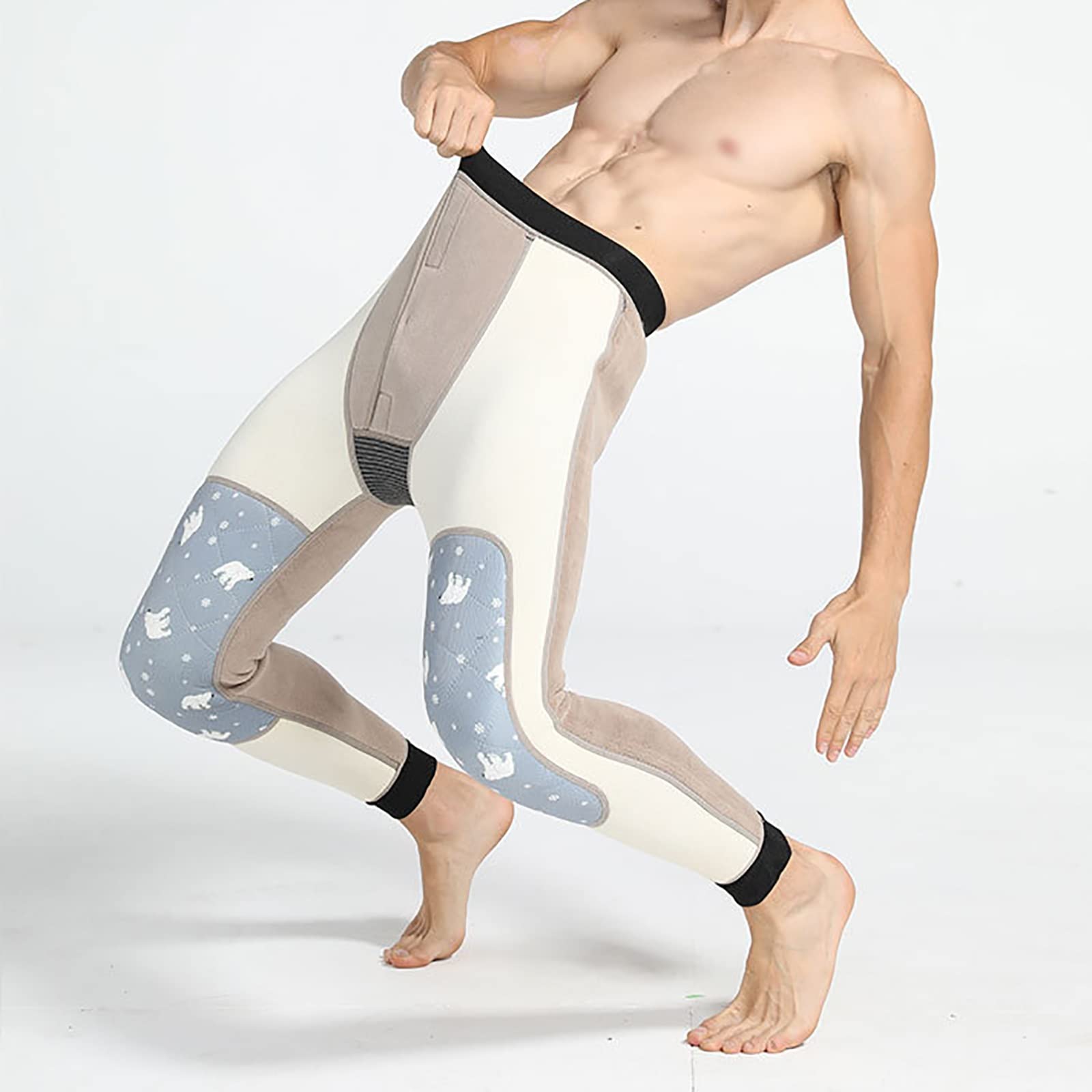 G&F Pantalones Térmicos para Hombre Invierno Cálido Pantalones de Ropa Interior Doble Capa Calzoncillos Largos Respirable y Ligero