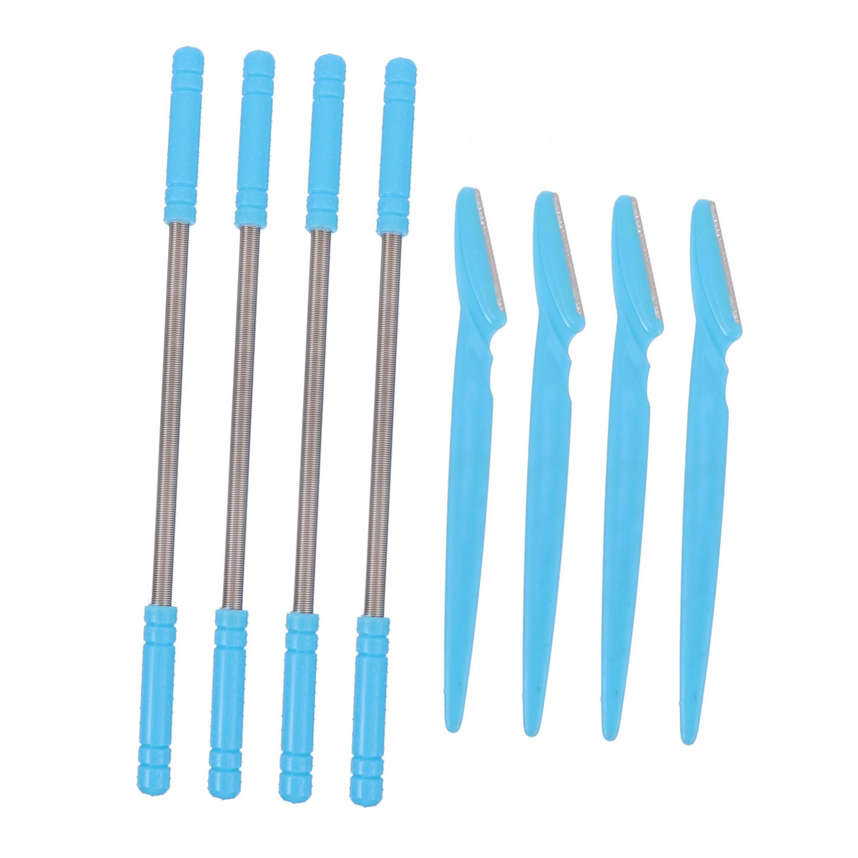 Didiseaon 4-piece Hair Removal Eyebrow Trimmer Set Facial Hair Removal Spring Epilator for Women Portable Battery-freeeyebrow Razor Trimmer Travel-friendly