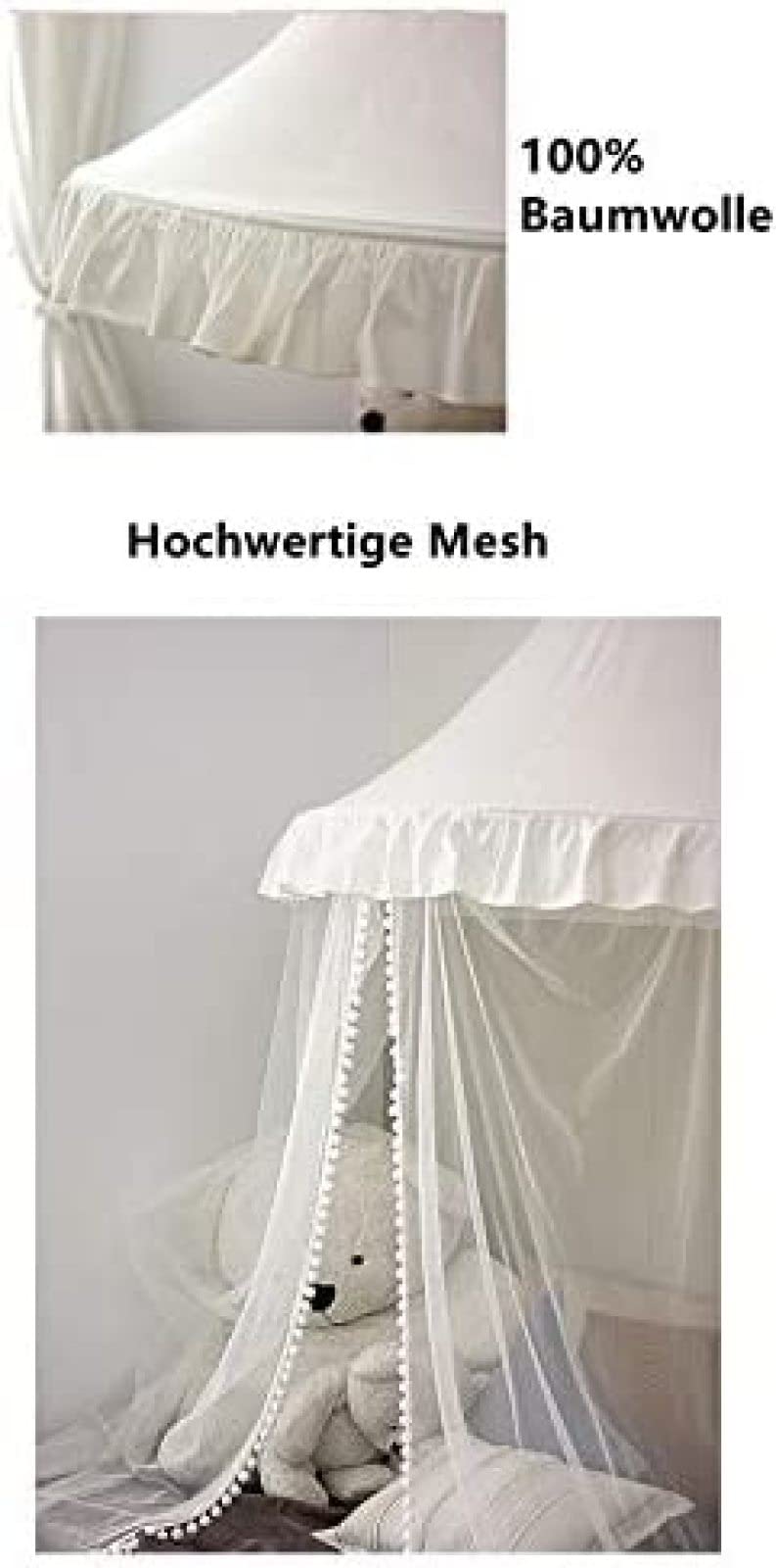 Mosquitera para cama, tienda colgante de cúpula grande para el hogar, viajes y uso al aire libre