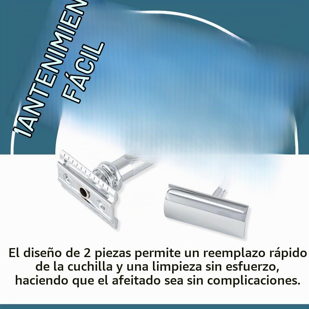 Merkur 2311 - Maquinilla de afeitar (tamao largo, mango pesado), diseo cromado