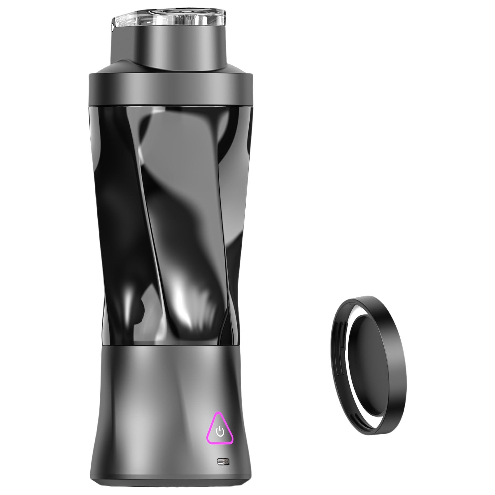 Kalttoy Black Usb Rechargeable Portable Blenders Travel Juicer 700Ml Capacity Juicing Cup For Juices And Fitness Enthusiasts Usb Rechargeable Blenders