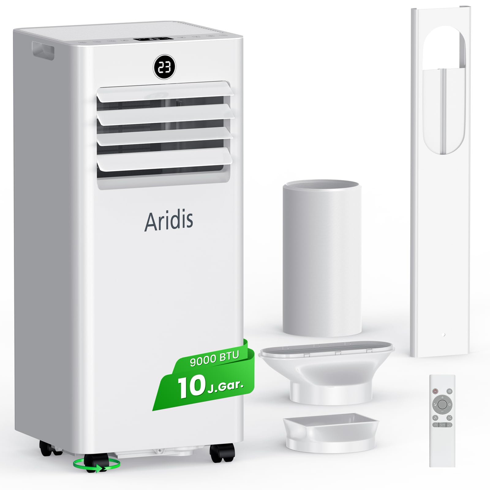 Klimaanlage Mobil 9000 BTU,4-in-1 Mobile Klimaanlage - LED Display&Fernbedienung,leise mobile klimaanlage mit einem Fenstermontagesatz,klimagerät mit abluftschlauch,Raumgröße bis 88m³(33㎡) Tragbare