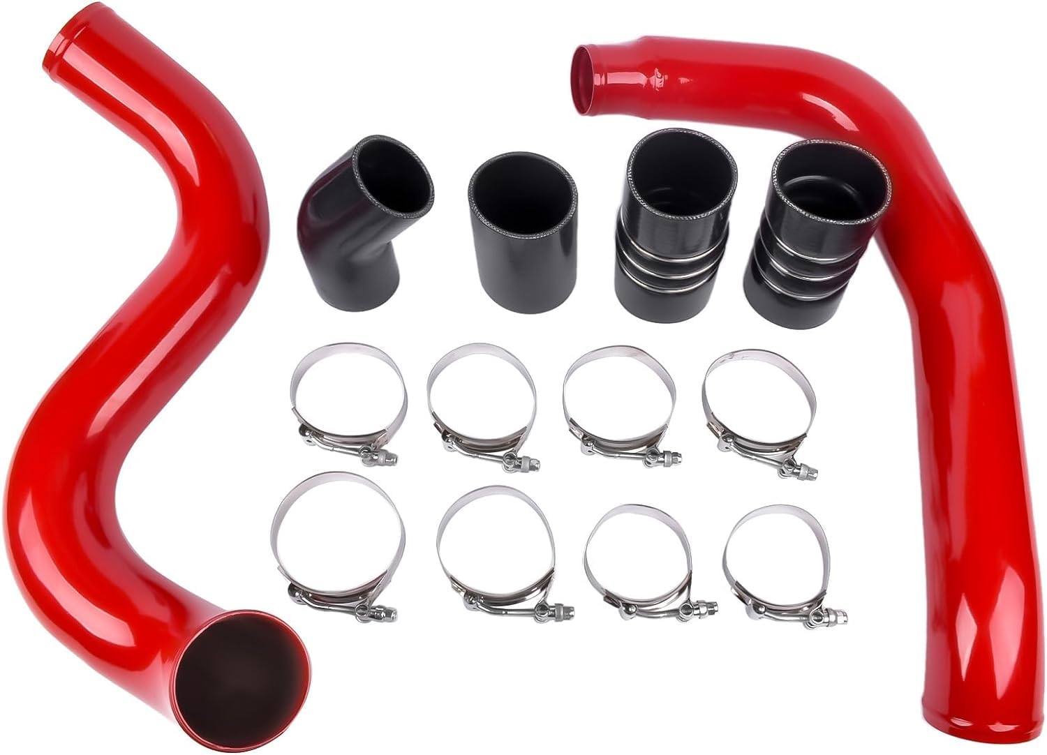 Niyako Turbo Intercooler Pipe Kit CAC Tubes and Boot Kit Fit 2003-2007 F250 F350 F450 F550