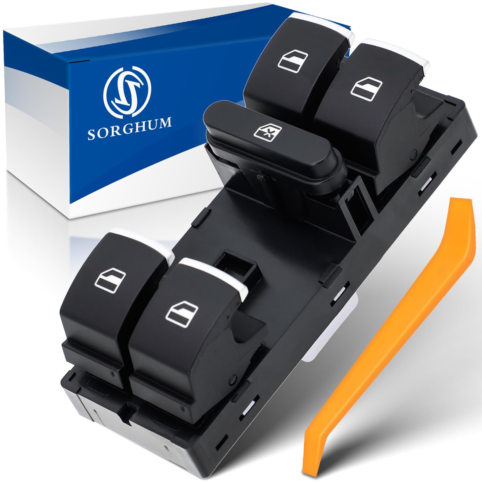Sorghum Power Window Switch Driver Side - Master Window Switch Compatible with 2009-2018 Volkswagen Tiguan Golf GTI Jetta Passat CC 10 Pins Replace# 5ND959857 5K4959857 5K0959857 1K4959857B 7L6959857A-picture-19