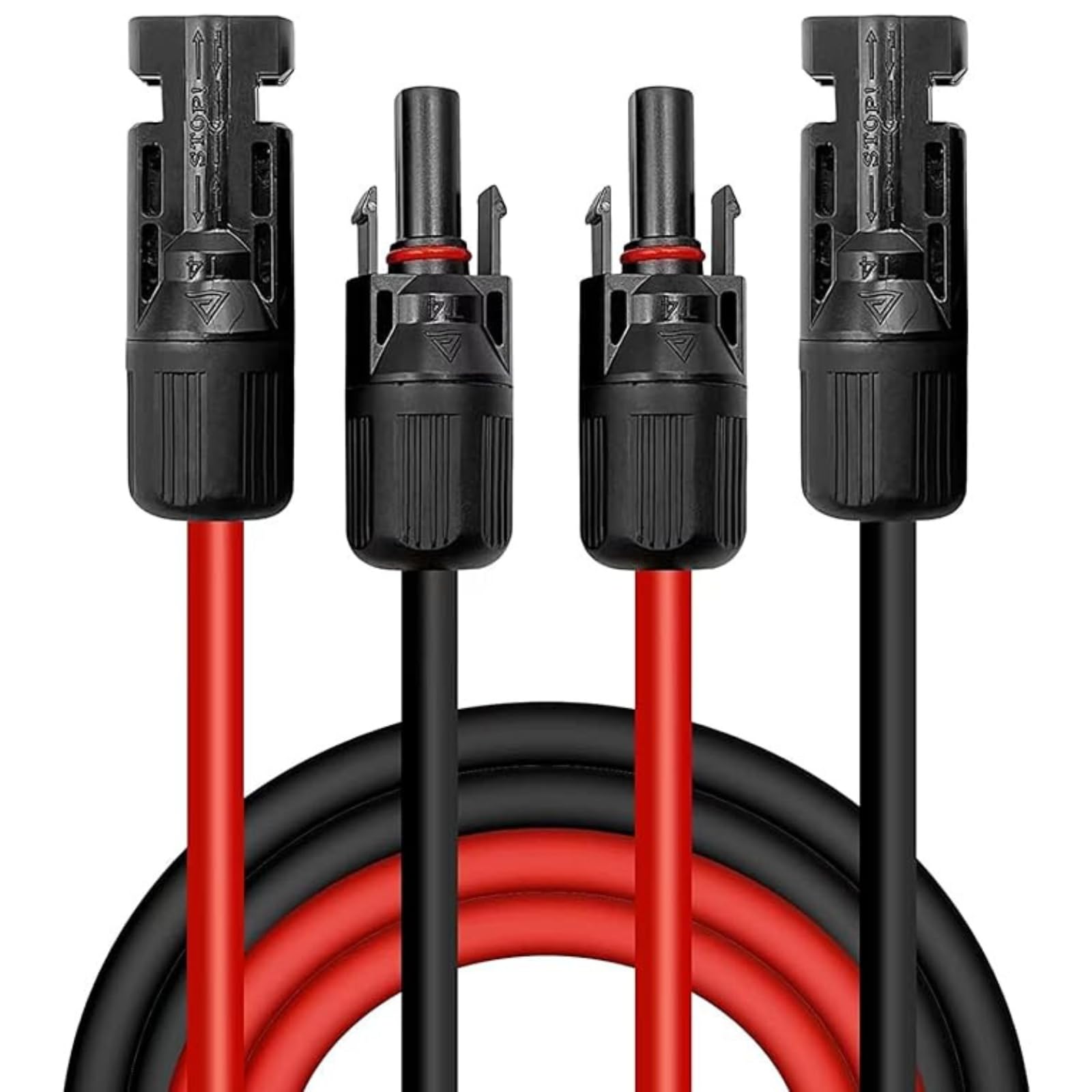 Kabel solarny 4 mm² przedłużacz kabla słonecznego 3 m, wtyczka MC4 PV wtyczka 4mm2 (4 mm²3 m czarny)