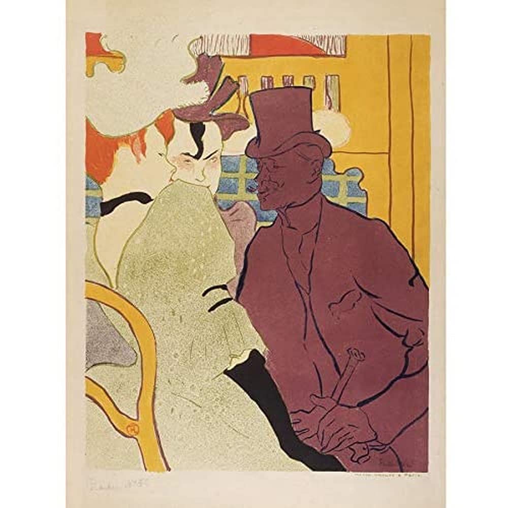 Henri De Toulouse Lautrec An Englishman At The Moulin Rouge Art Print Canvas Premium Wall Decor Poster Mural
