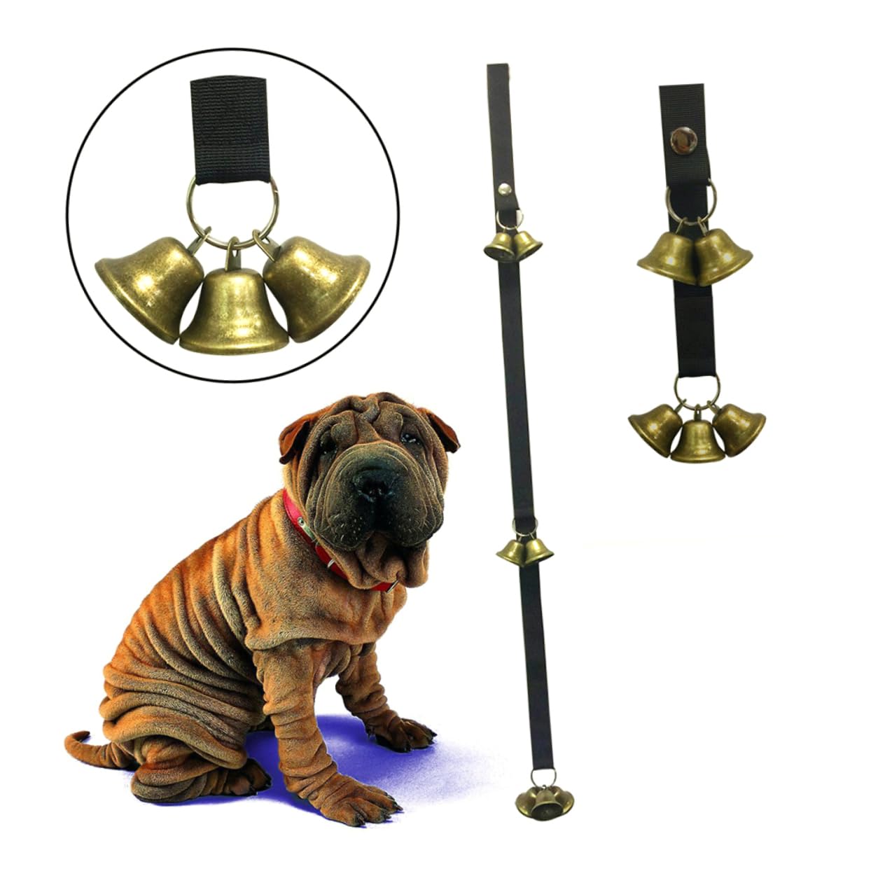 Didiseaon 3pcs Pet Dog Door Bell Training Puppy Door Bells for Potty Thicker Nylon Rope