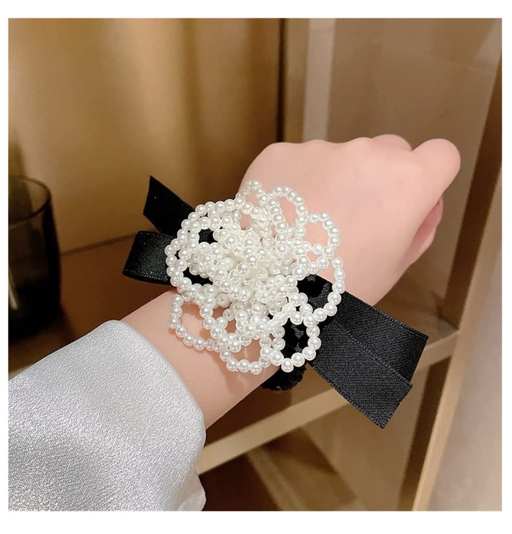 Scrunchies Haargummi 3 Stücke Perle Kopf Seil Bogen Haar Weibliche Pferdeschwanz Ring Haarschmuck Kopfschmuck Zopfgummi Elastische