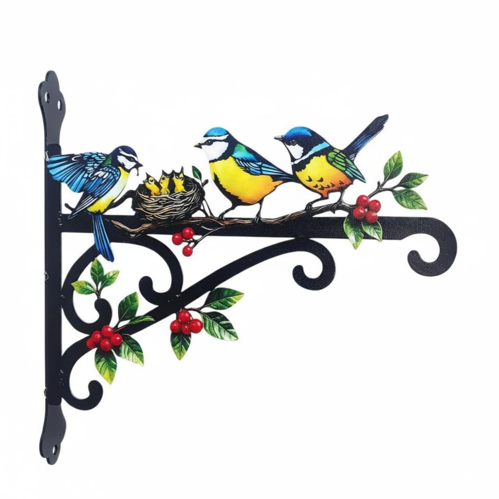 Outdoor Use Bird Wall Hook Multi-Purpose Metal Bird Wall Bracket Weather-Resistant Flower Basket Hanger Easy to Install for Courtyard, Bracket B | Home & Garden-picture-34