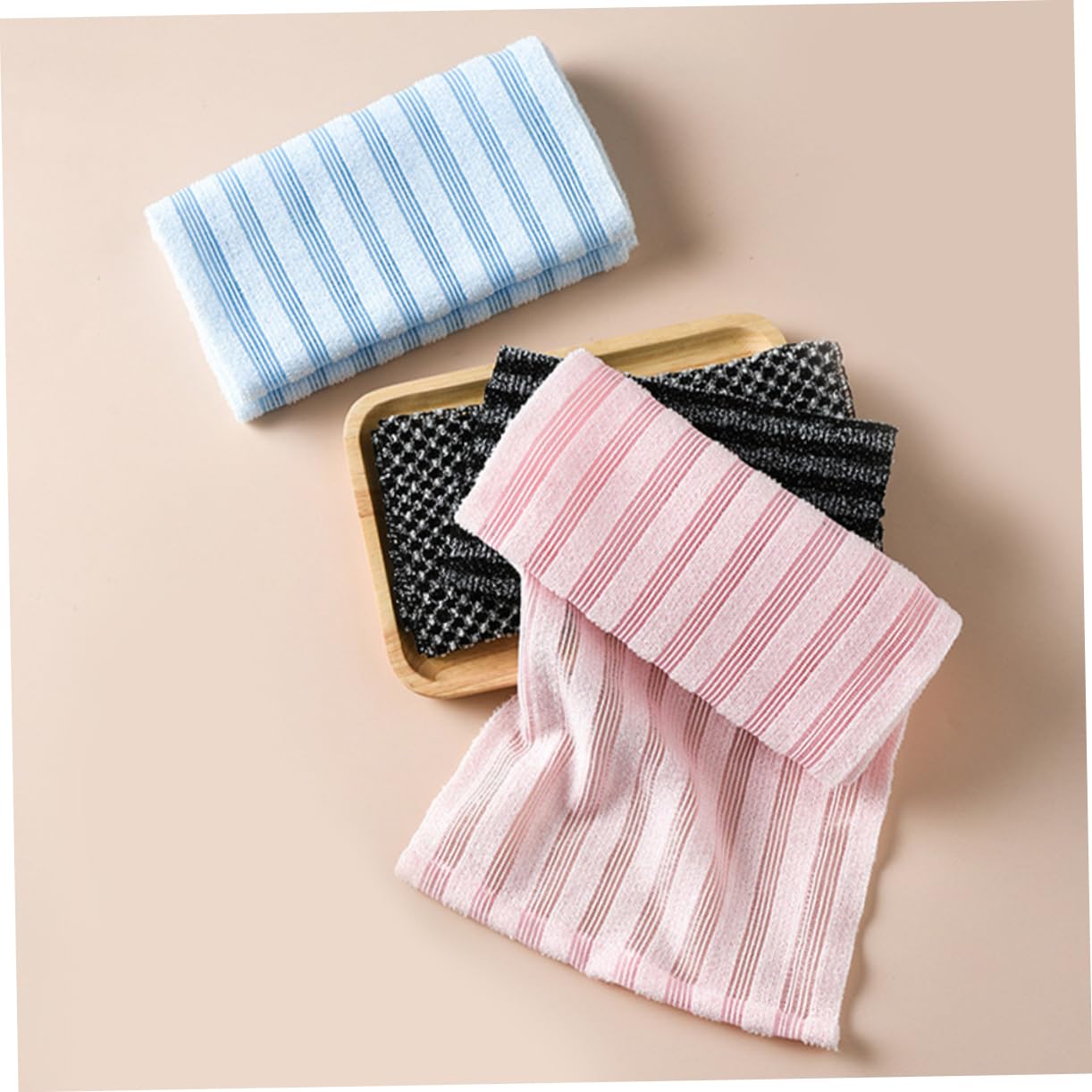 4piezas Toallas Exfoliantes Japonesas De Ducha De Largas Para Cuerpo y Espalda Toallas Exfoliantes Para Limpieza y Exfoliación De