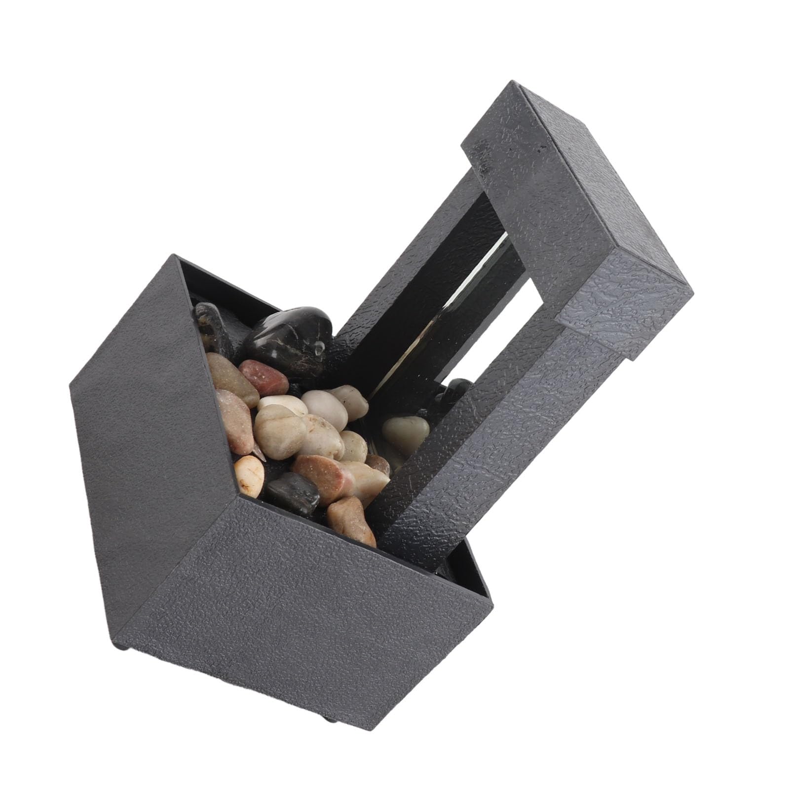 Fuente Decorativa de jardín, Fuente de Agua con Cascada, de Piedra, con iluminación LED, alimentación USB, Bomba de Agua, Feng Shui Zen, decoración para salón, Dormitorio, Oficina
