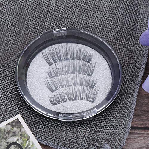 Reutilizável moda cílios postiços magnéticos livres de cola, luz olho cheio volume visual natural su