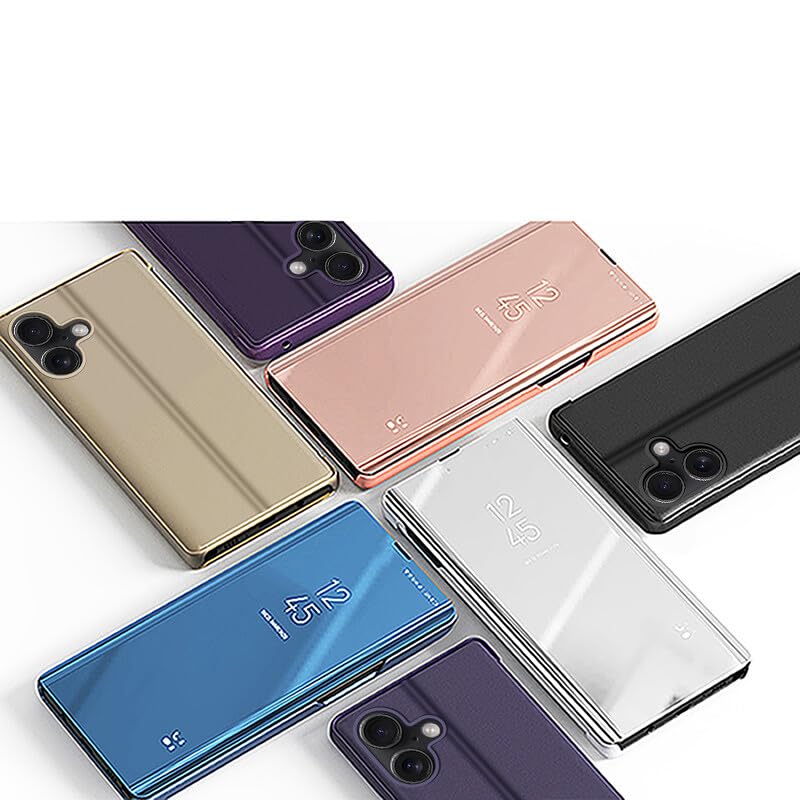 Carcasa genérica compatible con iPhone 15 Pro (color: oro rosa) con soporte para espejo retrovisor