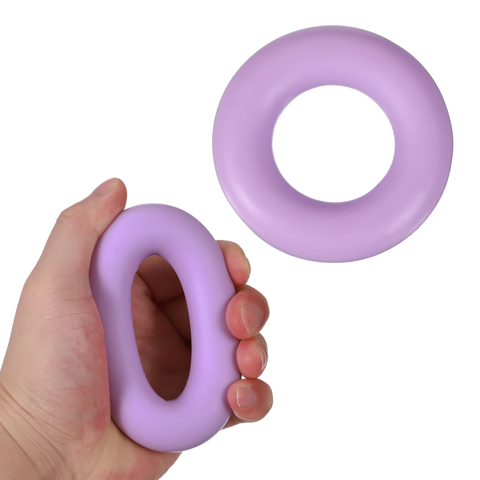 YELARXI Grip Strength Trainer Rings, Portable Hand Grip Strengthener Finger Forearm Strengthener - Fitting for (Athletes/Rock Climbing/Workout/Fitness), 3.5" & 50 LB & Purple
