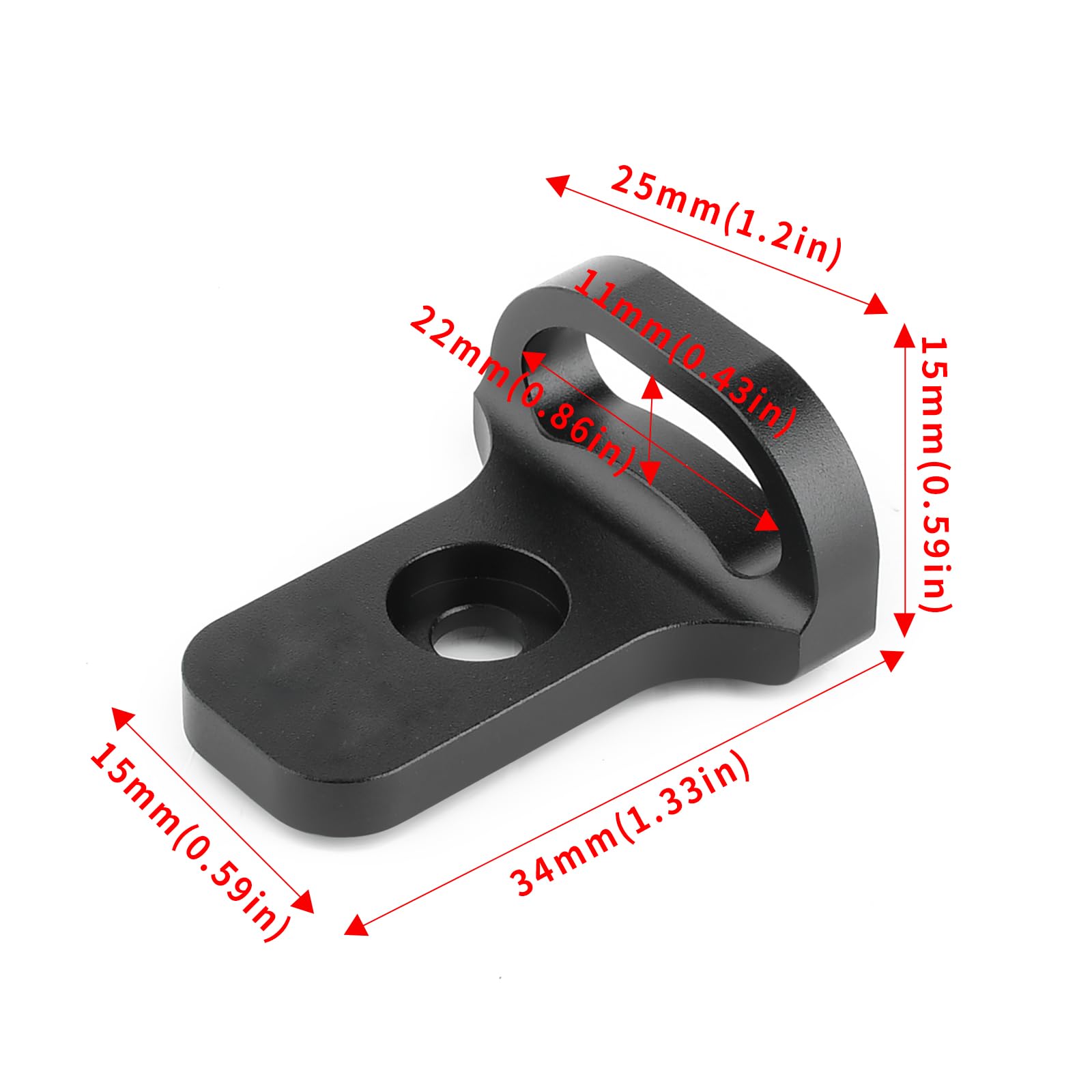 QD Sling Swivel Mount, Adattatore per Cingia Tattico QD, Tactical QD Sling Mount Sgancio rapido Sgancio per Mlok/Keymod Rail System (Nero)