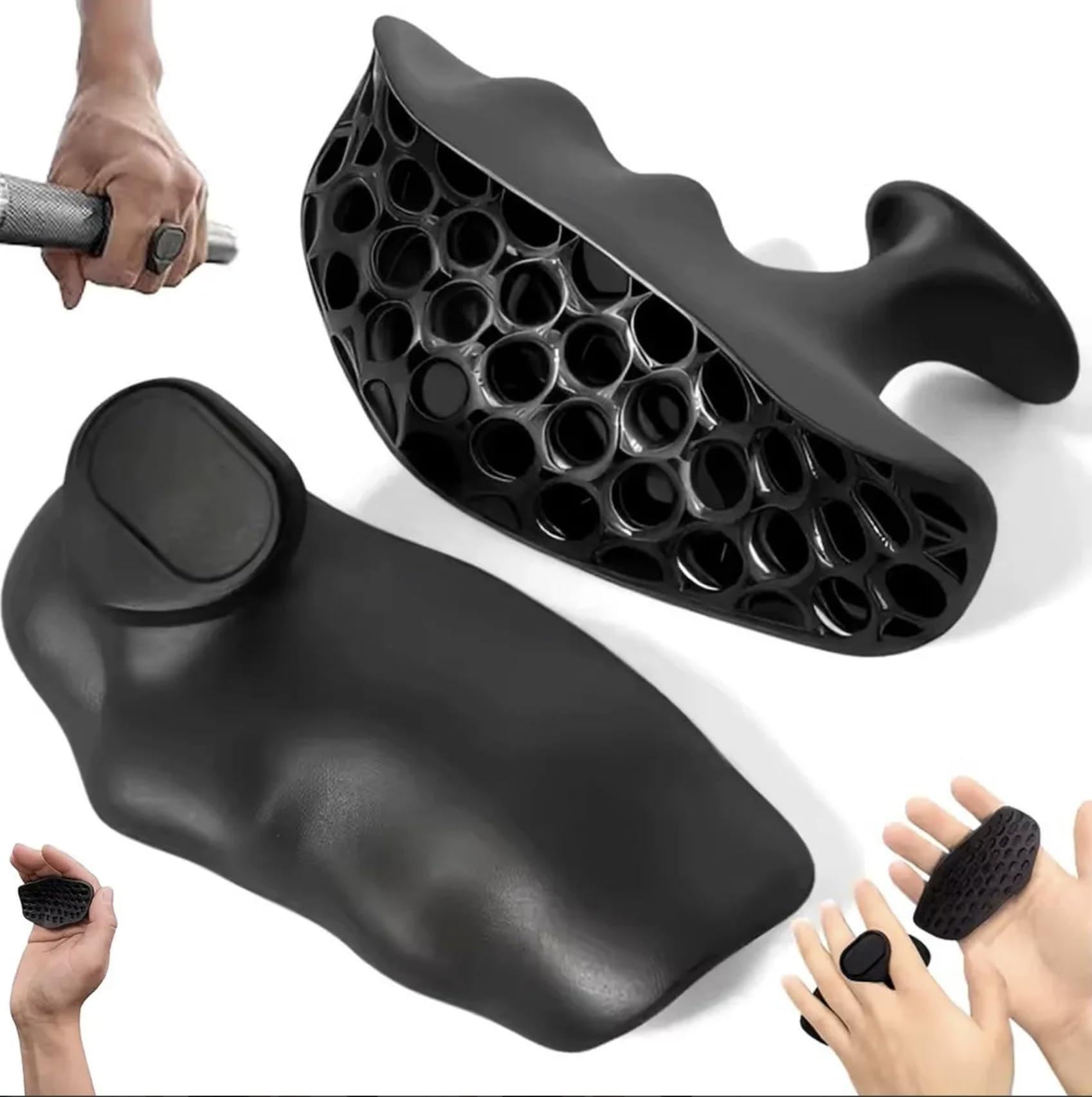 Luva de Musculação Hand Grip Protetor de Mão para Treino, Silicone, Sem Calos, Academia