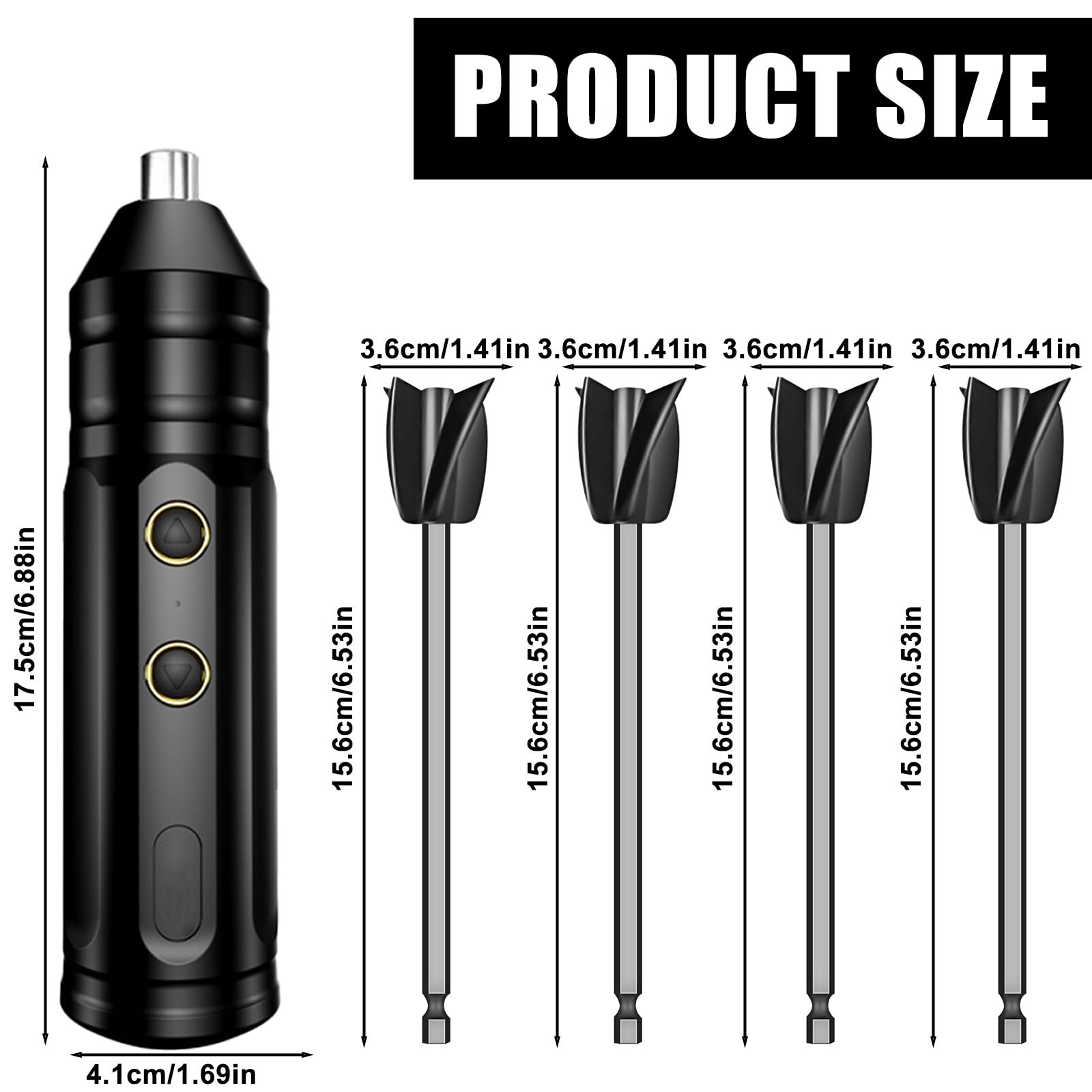 HOMURY Mezclador de resina epoxi, batería accionada por pulverizador, mezclador de resina recargable USB, mezclador eléctrico de mano con 4 palas de agitación reutilizables para resina, mezcla de