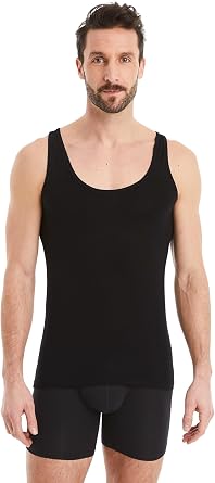 FINN Men's Invisible Undershirt Vest Sleeveless - Modal Singlet Tank Top