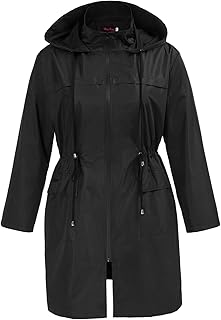Plus size black raincoat Clearance