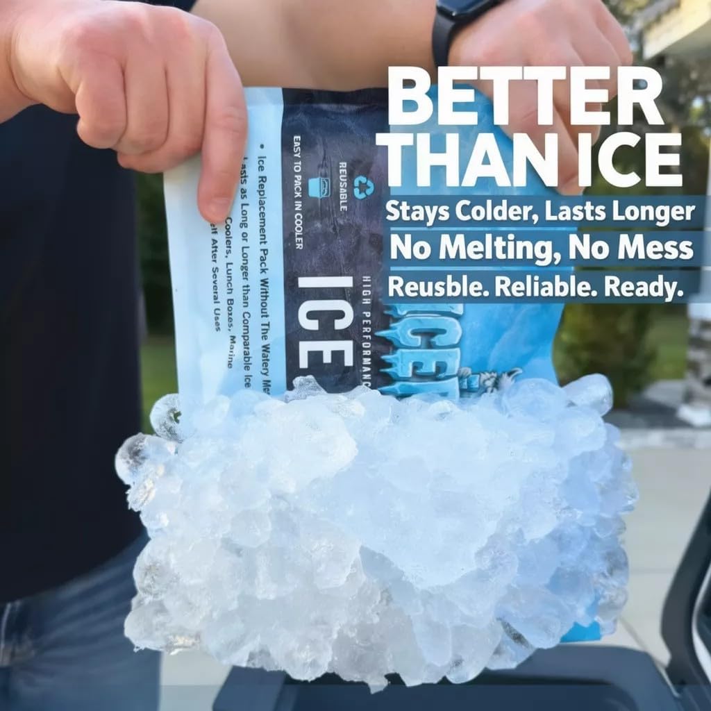 Bundle Ice Pack Kit, Small Ice Pack 3-Pack Kit (10"X10") with Large Ice 3-Pack Kit (14"X10")