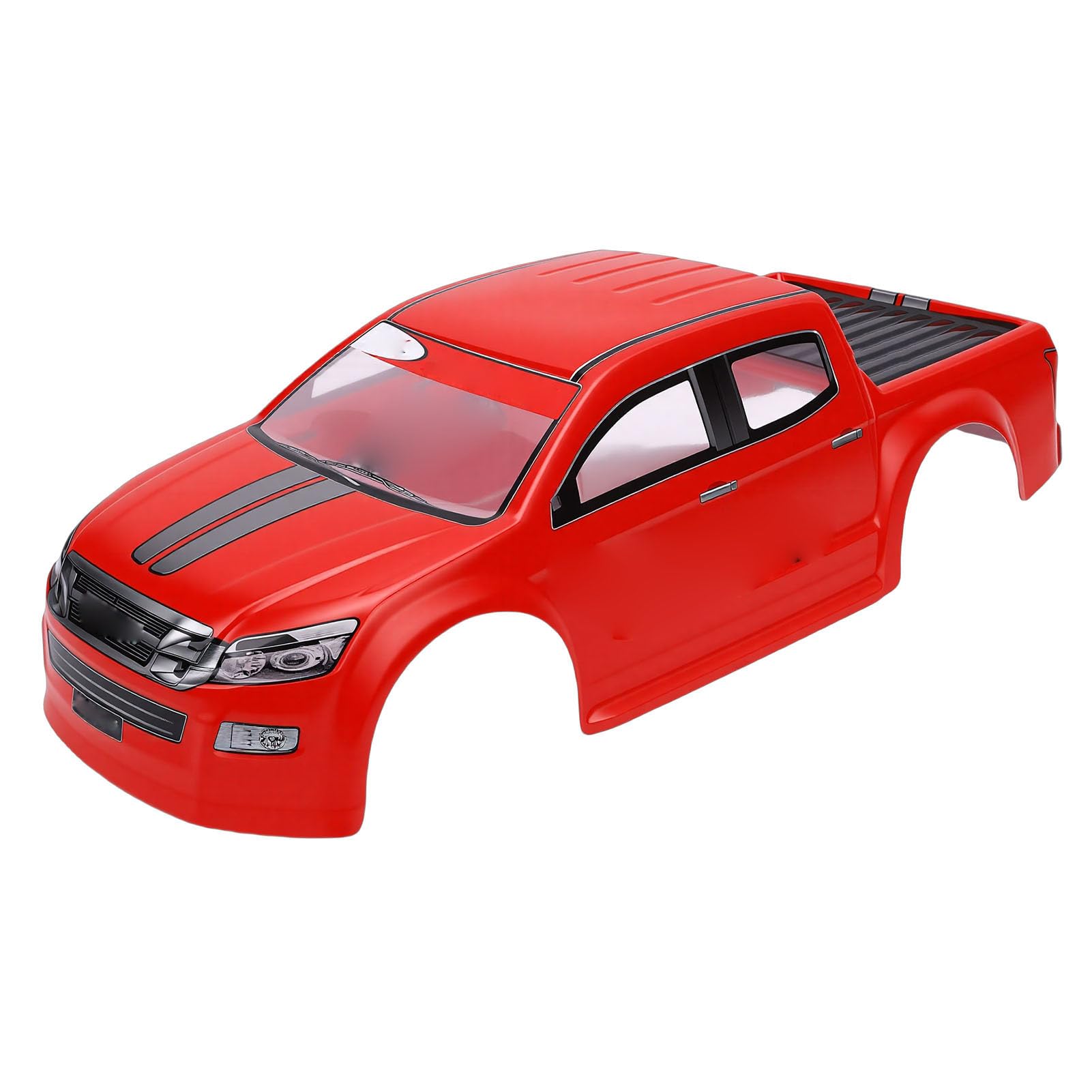 Uniwersalna karoseria ciężarówki RC z PVC w skali 1/10 do samochodu RC z rozstawem osi 26 cm (Czerwony)