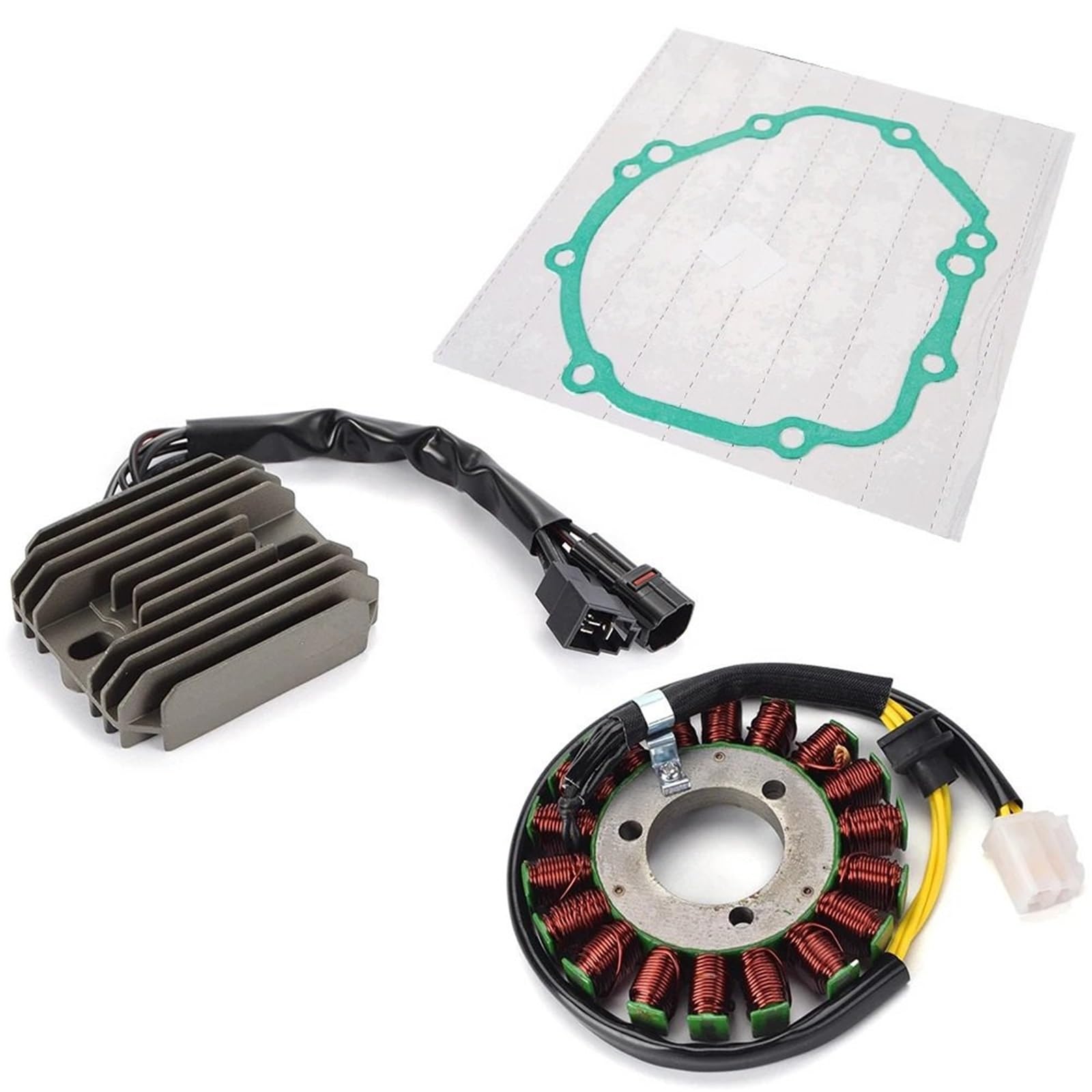 Stonaj generatory‌ Cewka magneto-stojana i regulator prostownika z uszczelką pasujące do Suzuki GSXR600 GSXR750 GSX-R600 GSX-R750 K6 Cewka stojana‌