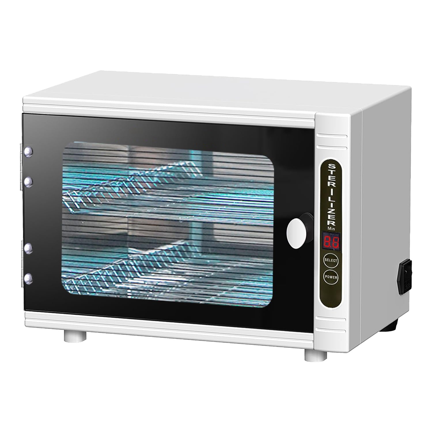 Stérilisateur UV avec minuteur, affichage numérique, désinfection LED, blanc