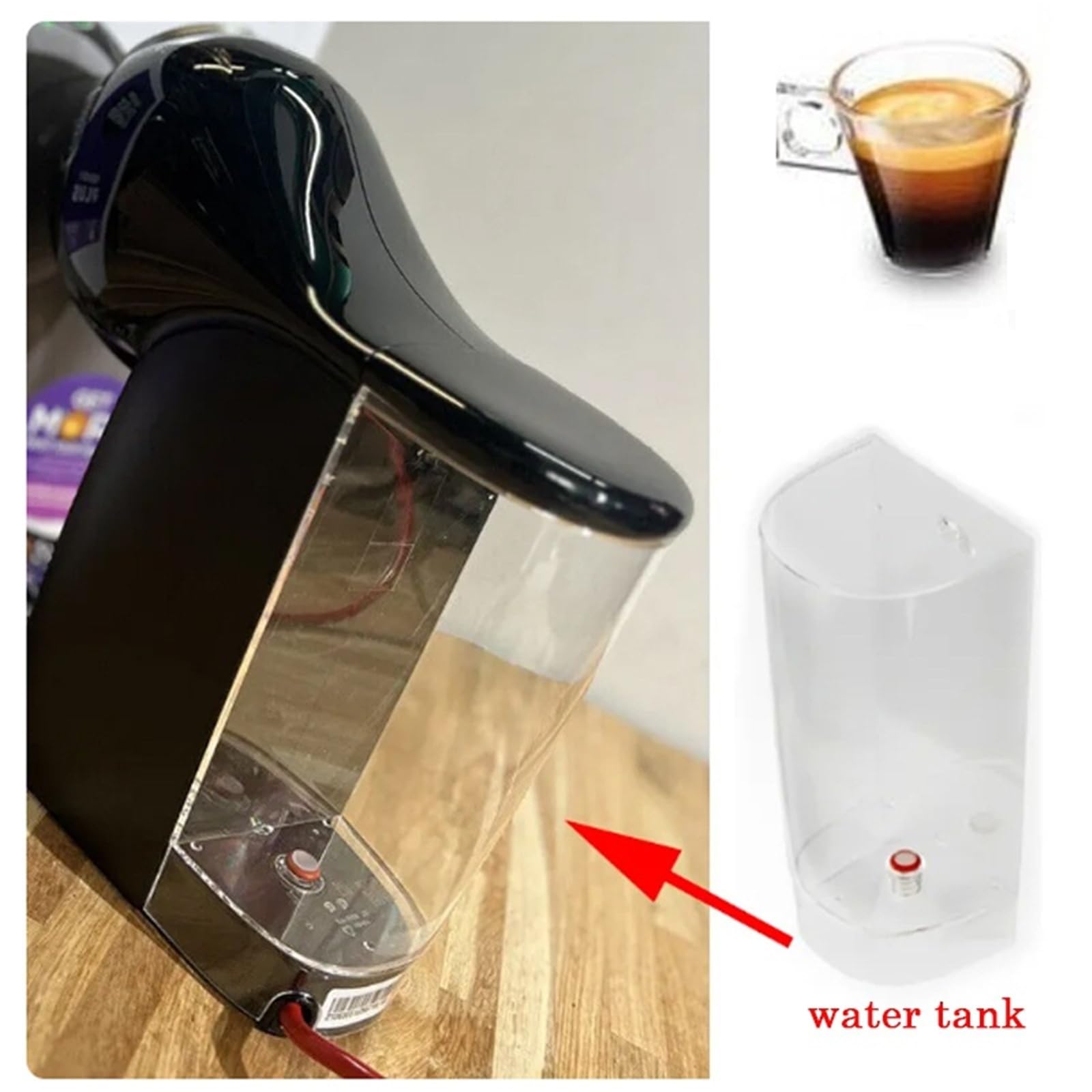 Serbatoio Dell'acqua for Macchina Da Caffè, Compatibile Con Nestlé, Capsule Della Serie Genio PLUS Elf E Parti Di Ricambio