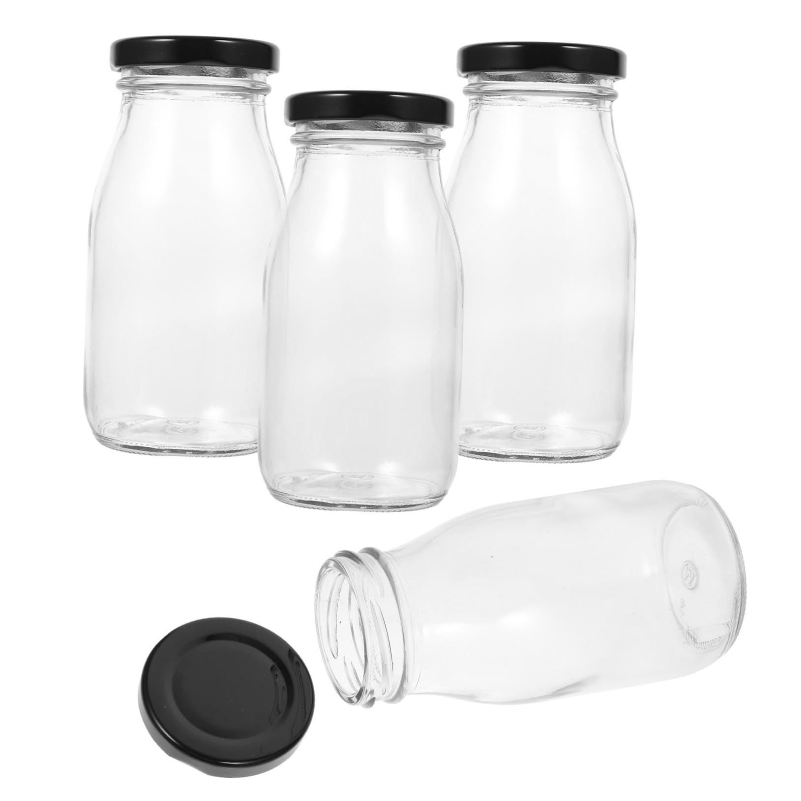Bouteilles de lait en verre de qualité supérieure, flacons 200ml solides BESPORTBLE