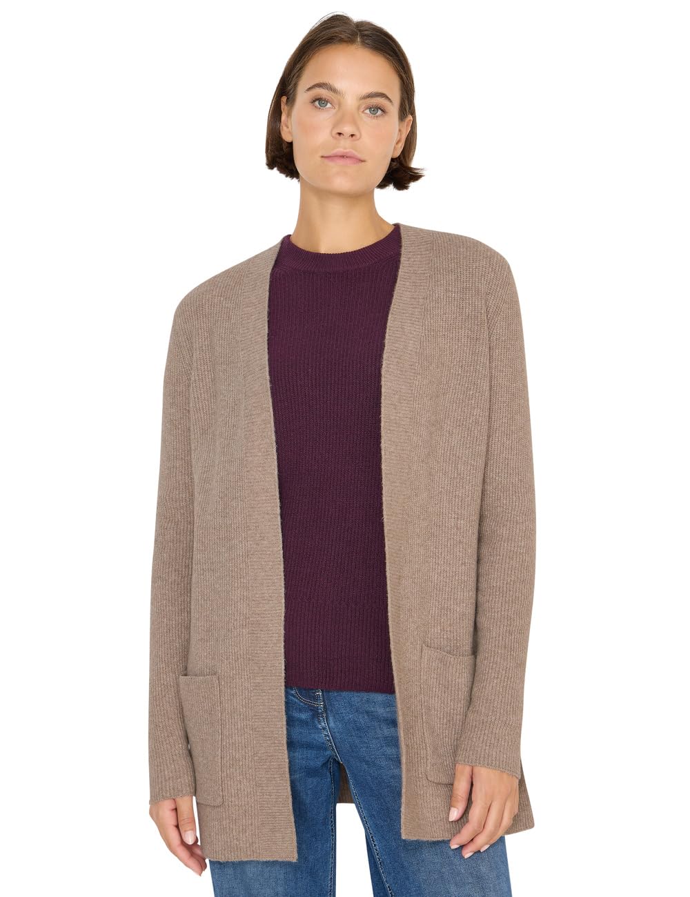 CECIL Damen Offener Struktur-Cardigan + Produktbeschreibung