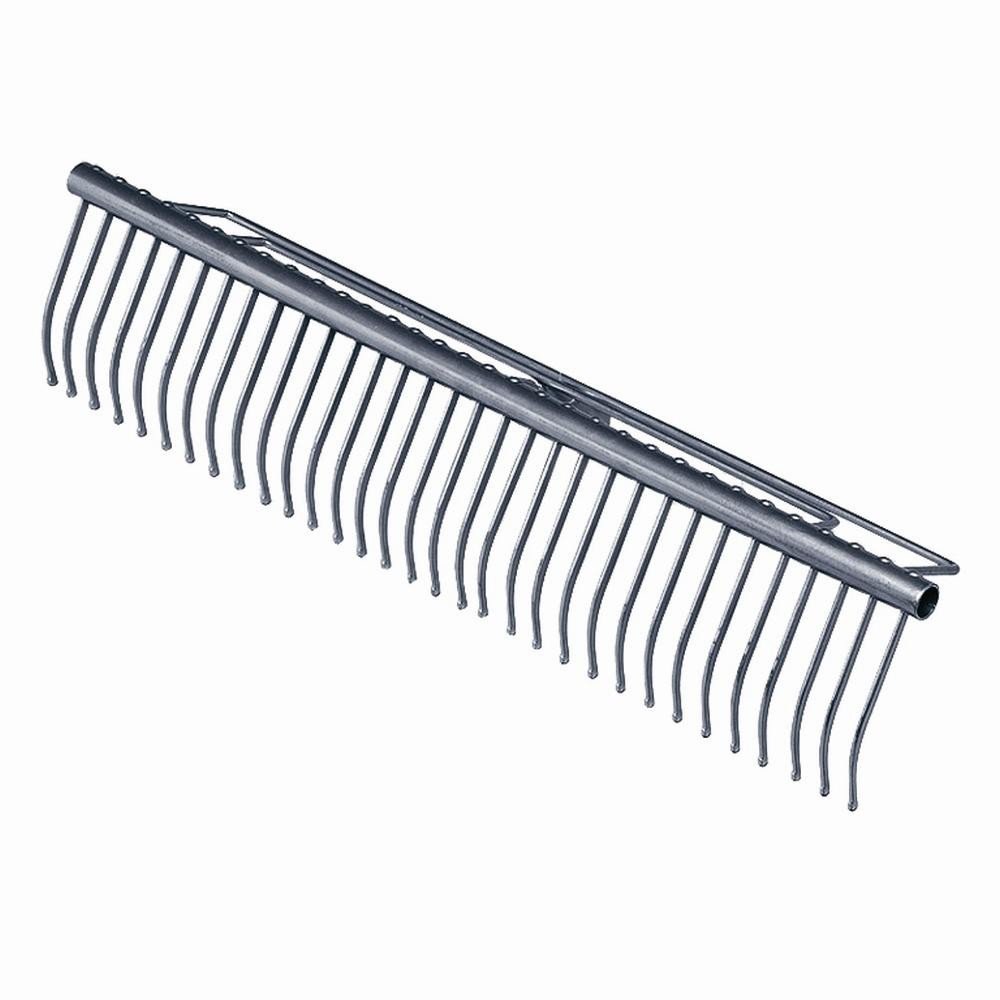 Green Tower Raking Device Lawn Rake, 40 prongs, Silver